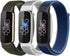 3 Pack Nylon Bands Compatible With Fitbit Luxe for Women Men, Adjustable Breathable Sport Strap Loop Replacement Wristbands for Fitbit Luxe Fitnes...