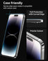 Compatible with iPhone 12 Pro Max Screen Protector, Tempered Glass Film for Apple Phone 12 Promax, Ultra Hard, Curved Edge Full Coverage Case Frie...