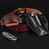 Knife Sheath for Belt, SOGCASE Compact EDC Leather Sheath, Folding Knife Holder, Pocket Knife Holster Compatibility with Praxis Flipper, 110/112 R...