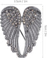 4Pcs Angel Wing Pin Brooch Unisex Crystal Angel Wing Corsage Pin Brooch Cardigan Breastpin Clip Lapel Pin Coat Badges for Tuxedo Blazer Cardigan S...