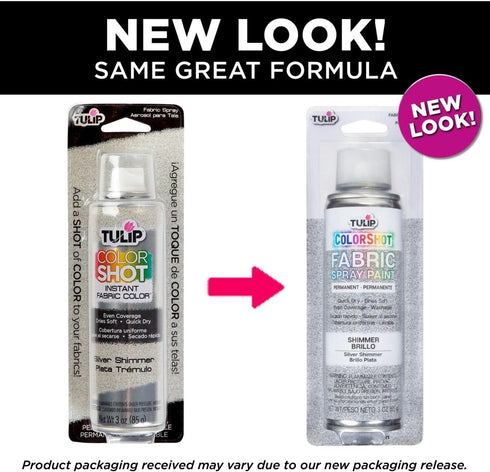 Tulip ColorShot Instant Fabric Color 3oz. Silver Shimmer...