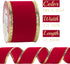 MEEDEE Red Velvet Ribbon 2.5 Inch Red Velvet Christmas Ribbon 10 Yards Red Velvet Wired Ribbon with Gold Greek Key Edge Ribbon Red Ribbon for Chri...