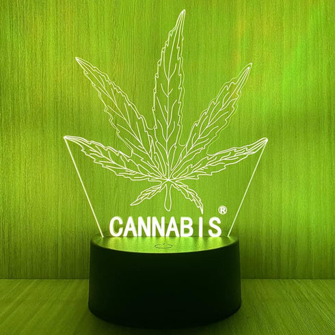 420 Leaf 3D LED Table Lamp Night Light Optical Visual Illusion Home Decor Lighting...