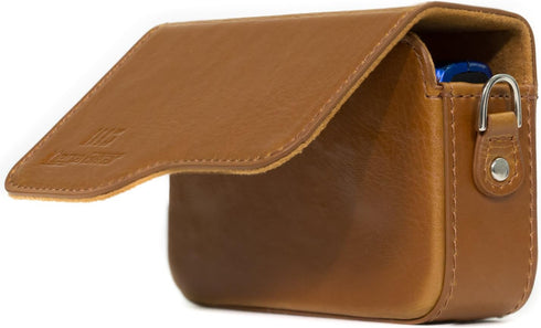 MegaGear Canon PowerShot SX620 HS, ELPH 180, ELPH 360 HS, ELPH 190 is, ELPH 170 is, SX610 HS Leather Camera Case with Strap - Light Brown - MG1091...