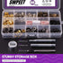 65Pcs 12.5mm Leather Snap Fasteners Kit, Including 6 Colors 60 Sets Leather Rivets with 4Pcs Fixing Tools and Soft Tape Measure, Metal Button Leat...