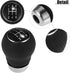 ACROPIX Black Faux Leather 5 Speed Manual Gear Shift Knob Universal Stick Shifter Lever Head Ball with Adapters - Pack of 4...