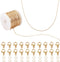 Pandahall 16.4 Feet Brass 14K Gold Plated Cable Chains Unwelded Paperclip Chains Jewelry Chains with Jump Rings Lobster Claw Clasps for Bracelet N...