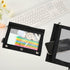 Binder Pencil Pouch 3 Ring Black Zipper Pencil Pouches Case 2 Pack Clear Window Binder Organizer for School Office...