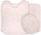 Lavish Home 3 Piece Super Plush Non-Slip Bath Mat Rug Set - Ivory...