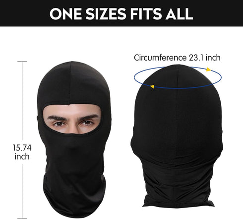 3 Pack Balaclava Face Mask, Ski Mask for Men Women, UV Protection Windproof Scarf for Motorcycle Snowboard Cycling 2 Black/1 Gray...