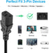 3 Prong Power Cord Replacement for Vizio TV, Vizio VX32L VW32L VX37L VW26L VA6 VMM26 LCD TV Power Cable...
