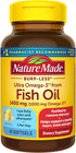 Nature Made Burp Less Ultra Omega 3 Fish Oil 1400 mg, Fish Oil Supplements, Omega 3 Supplement for Healthy Heart, Brain and Eyes Support, One Per ...