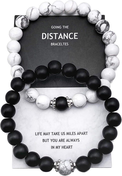 BRAVE NEW Bead Bracelet Friendship Bangle Lava Marble Bracelets Couple Thanksgiving Jewelry for Women&Men...