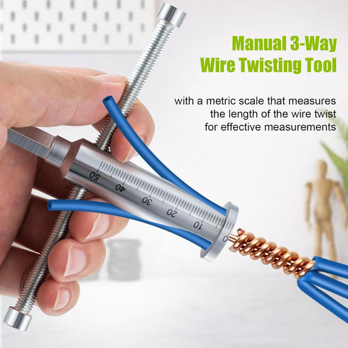 Feekoon Wire Twisting Tool, 3 Way Wire Stripping Tool and 6mm Hex Shank Cable Twister Tool, Wire Stripper and Twister for Power Drill Drivers or M...