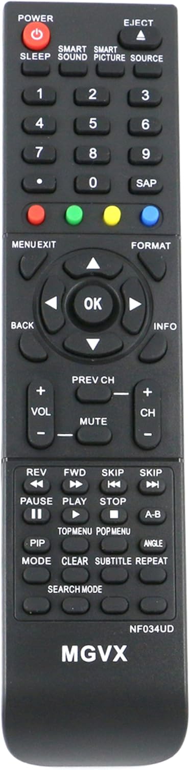 VINABTY NF034UD Replaced TV Blu-ray Combo Remote fit for Magnavox Philip TV DVD Player 42VD459B 42MD459B/F7...