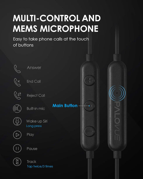 PALOVUE iPhone Headphones Earbuds Earphones wtih Lightning Connector Apple MFi Certified Compatible 14 13 12 11 Pro Max X XS XR 8 7 Plus with Micr...