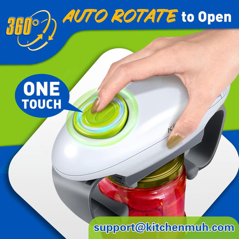 Higher Torque Electric Jar Opener for Seniors with Arthritis Fit Almost Jars Size, Strong Tough Automatic Jar Opener for Weak Hands, Hands Free Ba...