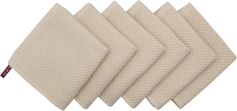 Mia'sDream Natural Cotton Dish Cloths Dish Rags, Waffle Weave Kitchen Dish Towels, Soft Dish Cloths for Washing Dishes, Absorbent Kitchen Hand Tow...
