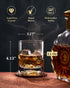 JBHO Hand Blown Crystal Double Old Fashioned Cocktail, Solid Whiskey Glasses, Rocks Glasses, Lowball Glasses - 12 Ounce - set of 2 - Perfect Size ...