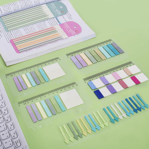 BAYTORY 1400 Sheets Transparent Sticky Index Tabs, Clear Sticky Notes Page Book Markers, Writable and Repositionable File Tabs Flags, Label Sticke...