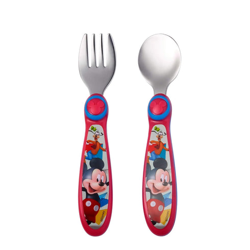 The First Years Disney Baby Mickey Mouse Stainless Steel Flatware for Kids...