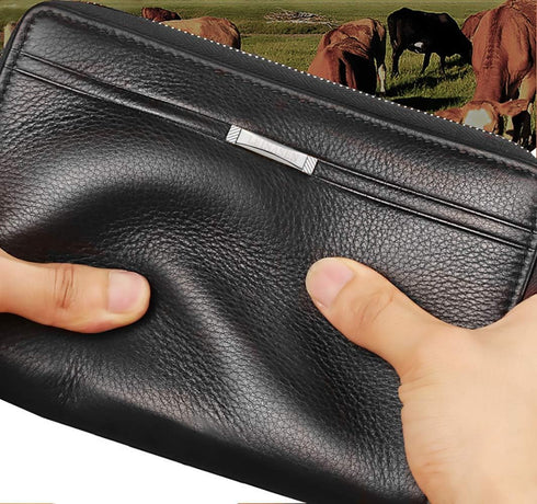 Mens Wallet Long Purse Leather Clutch Large Business Handbag Phone Card Holder Case Gift for Men Father Son Husband Boyfriend...