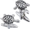 HAWSON Mens Turtle Cufflinks for Shirt in Siver Tone, Novelty Cuff links for Boys....