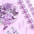 Purple Binder Clips and Paper Clips Push Pins Tacks Sets, Total 72 PCS Assorted Sizes Office Supplies Set for Women, Student, School, Home & Desk ...