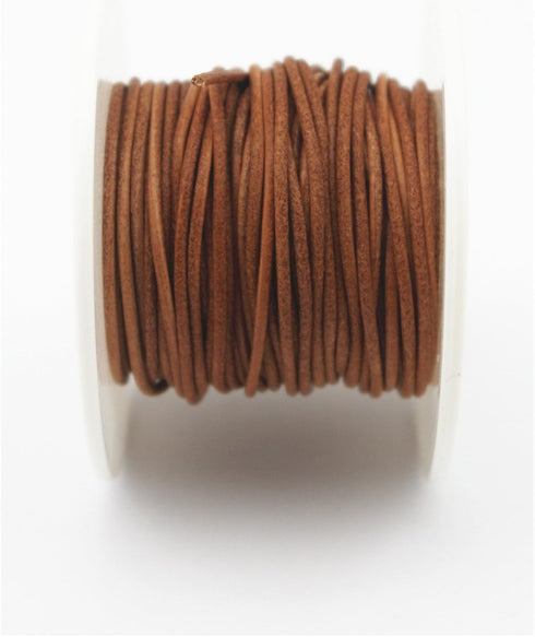 Glory Qin Soft Round Genuine Jewelry Leather Cord Leather Rope (Natural 1.5mm 10Yards)...