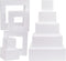 Silverlake 5-Tier Square Cake Dummy Set - American-Made Hard Foam Cake Dummies - 4" High x 4,6,8,10,12" Squares - Professional Baking Display Set ...