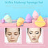 14 Pcs Makeup Sponge Set,Beauty Sponges Blender with 4 Pcs Powder Puff and 4 Pcs Mini Make up Sponges Birthday Gift,Mother's Day Gift for Women Li...