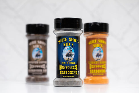 Sure Shot Sid’s Gunpowder Seasoning - Famous Bbq Rub Powder Grill Seasoning for Beef, Steak Meat, All-Purpose Seasoning Blend Dry Rub for Grilling...