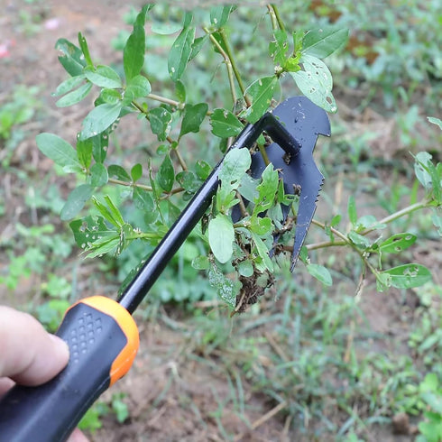 Garden Weeder Tool with Extra Long Handle, Portable Weed Puller for Vegetable Gardens and Backyards...