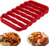 2 Pack Silicone Roasting Racks Non Stick Easy-Clean Cooling Rack for Cooking Baking Steaming (2pack-red)...