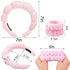 Spa Headband for Washing Face Wristband Sponge Makeup Skincare Headband Terry Cloth Bubble Soft Get Ready Hairband for Women Girl Puffy Padded Hea...