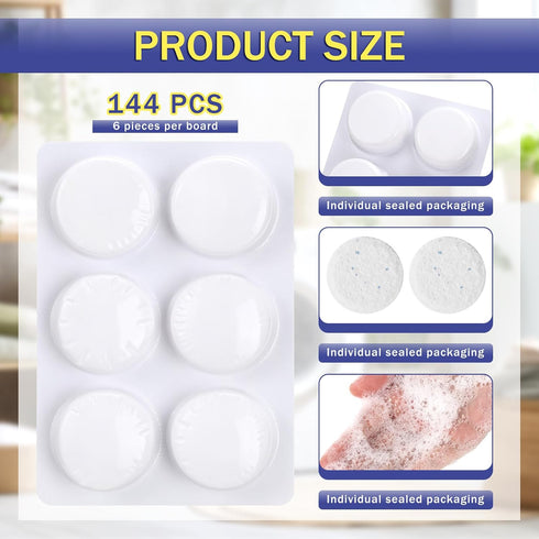 144 Pcs Laundry Detergent Tablets for Washing Laundry Tablets Bulk Laundry Stain Remover Alternative to Sheets Pods and Liquids Travel Size Laundr...