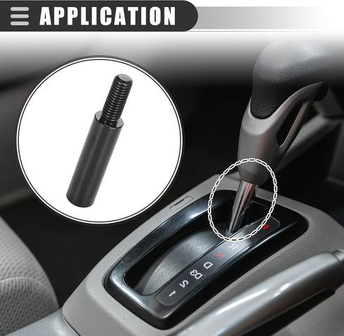 Motoforti Car Gear Shift Knob Extender Extension Lever, for Honda Civic 1984-2010, Aluminum Alloy, Black...