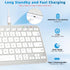 Bluetooth Keyboard, Ultra-Slim Wireless Keyboard for iPad, Rechargeable Ergonomic Computer Keyboard for iOS, Android, Windows PC Tablets Phone, Wh...