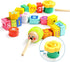 TOP BRIGHT Wooden Lacing Beads for Toddlers, Kids Fine Motor Skills Montessori Toys for 2 Year Old Girls Boys, Threading Toys for Two Year Old Gir...