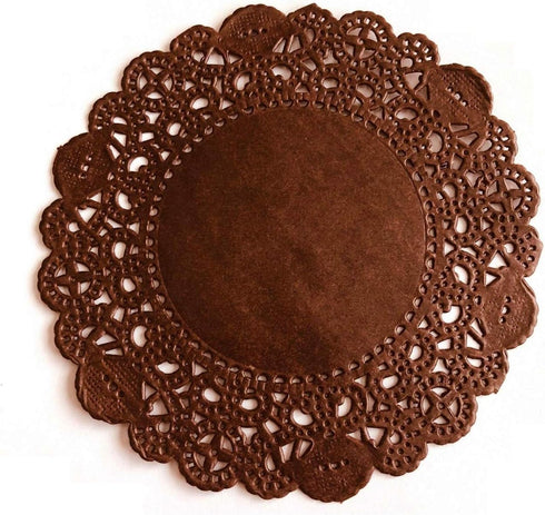 50Pcs Brown Glassine Paper Doilies, Round (8 Inch)...