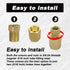 12pcs Brake Line Fittings with 4 Unions and 8 Nuts, 3/8 Inch - 24 Threads Brake Fuel Line Fittings Assortment Brass Inverted Flare Brake Assortmen...