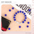 150pcs 10mm Rhinestone Beads for Crafting, Dark Blue Shiny Round Shamballa Disco Ball Beads Bulk, Fancy Sparkle Crystal Clay Bead for Necklace Bra...