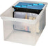 Advantus 50904 Expanding Zipper Pouch, 13 x 9 1/4, Clear/Black...