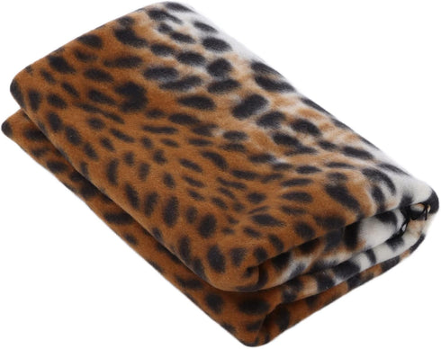 Fleece Pet Blanket, Effectively Isolate Stains Warm and Comfortable Blanket Kennel Blanket for Camping for Travel for Hotel for Beach(Leopard Prin...