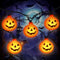 Pumpkin Halloween Decorations Lights, 8.5FT Pumpkin String Lights with 10 LED Waterproof Orange Jack-O-Lantern Lights for Outdoor Indoor Home, Hal...
