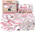 PRSTINCOL Cute Cat Scrapbooking Kit,Scrapbook Supplies Kit with Cat Dessert Theme for Junk Journal, Bullet A6 Grid Notebook DIY Scrapbook Birthday...