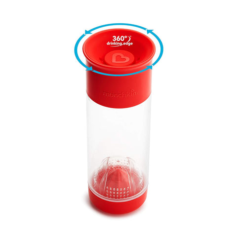 Munchkin® Miracle® 360 Fruit Infuser Water Bottle, 20 Ounce, Red...