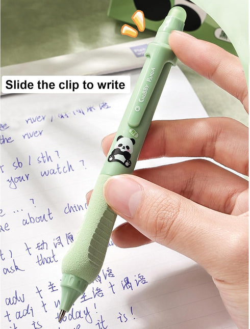 4 Pcs Erasable Retractable Pens Cute Panda Gel Ink Pens Soft Grip Pens 0.5mm Fine Point Pen Office School Pens Women Girls Boys Pens (Blue Ink-Pan...