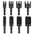 Plug Cutter, 8Pcs Wood Plug Cutters Drill Bit Set with 1/4 Hex Shank, Straight and Tapered Taper Cutting Tool 1/4", 5/16", 3/8", 1/2", Black...