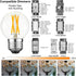 G16.5 light bulb LED,4W E26 LED bulb dimmable Equivalent E26 40 watt light bulb,Warm white 2700K,400lm,CRI85+,AC120V,Edison style,clear glass,flic...